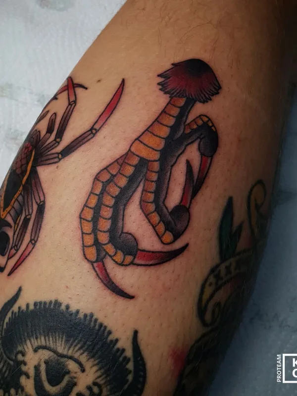 color traditional tatuaje en calf #43791 | Tatuador Tradislav