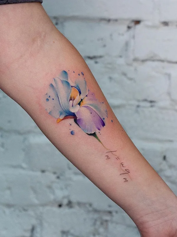 female color watercolor tatuaje en forearm #43820 | Tatuador Алексей Панченко