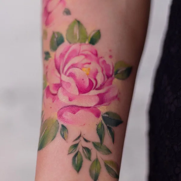 Watercolor tattoo by Алексей Панченко in Moscow