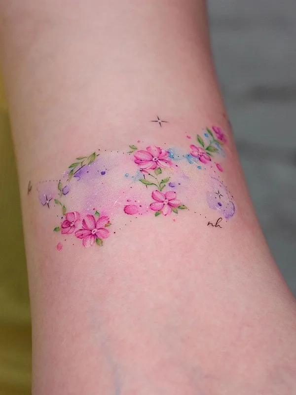 female color watercolor tatuaje en forearm #43819 | Tatuador Алексей Панченко