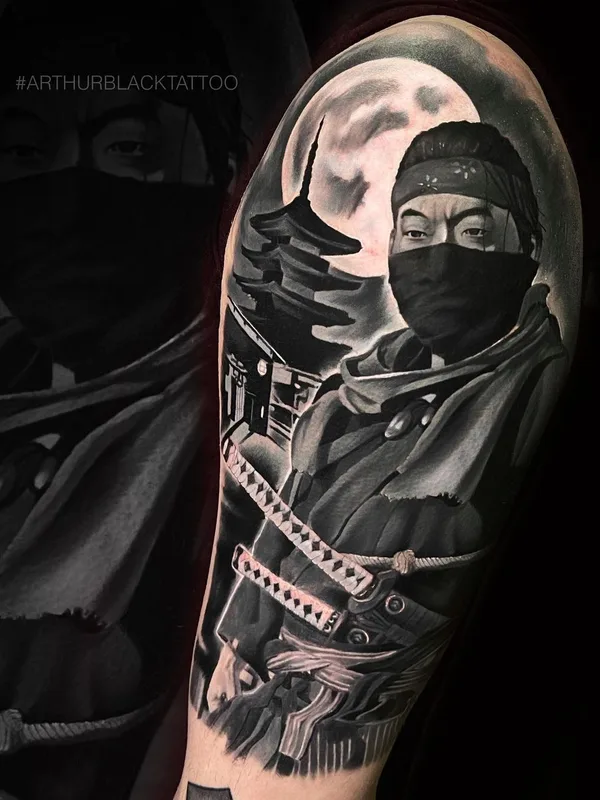 black and grey black and grey 타투 부위 full sleeve #43846 | 타투이스트 Arthur Black