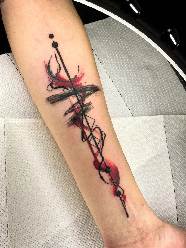 color abstract tatuaje en forearm #59979 | Tatuador Алина Ашарчук