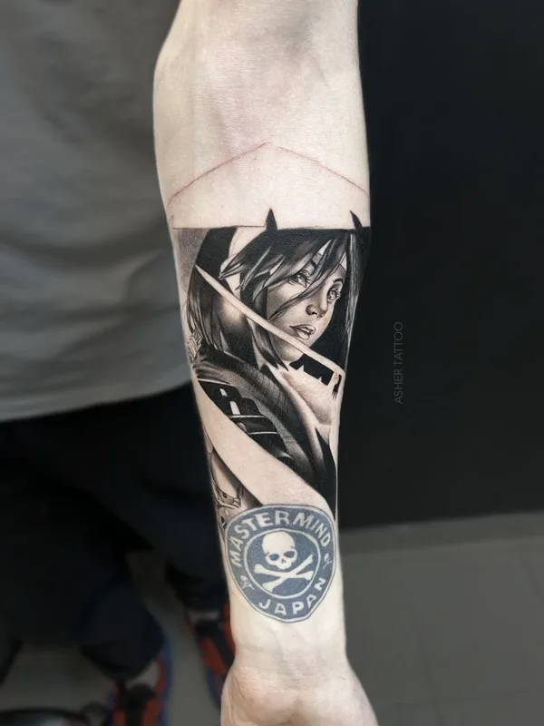 black and grey black and grey татуировка на forearm #59993 | Тату мастер Asher Ашот