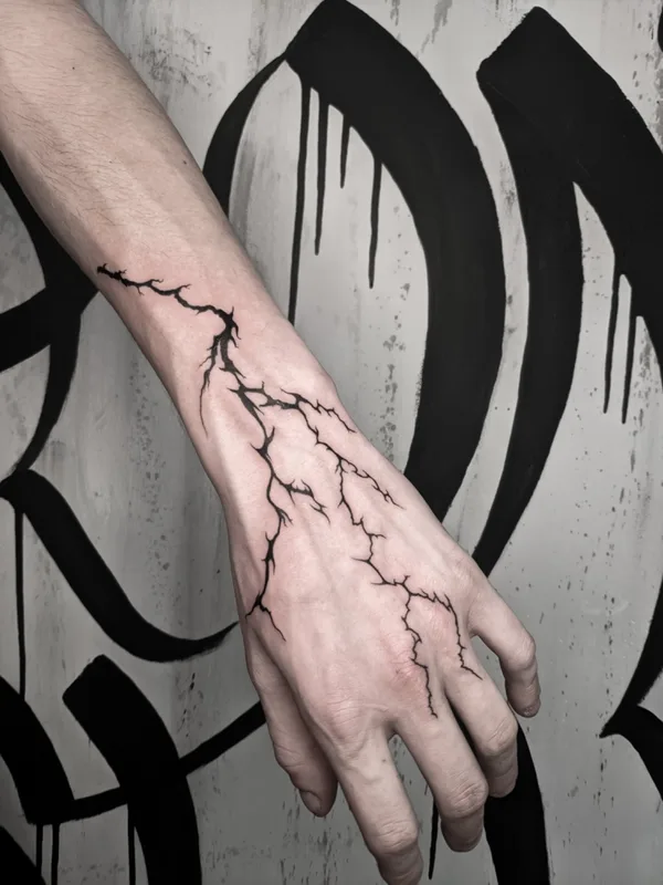 black linework татуировка на forearm #60016 | Тату мастер Handpokek