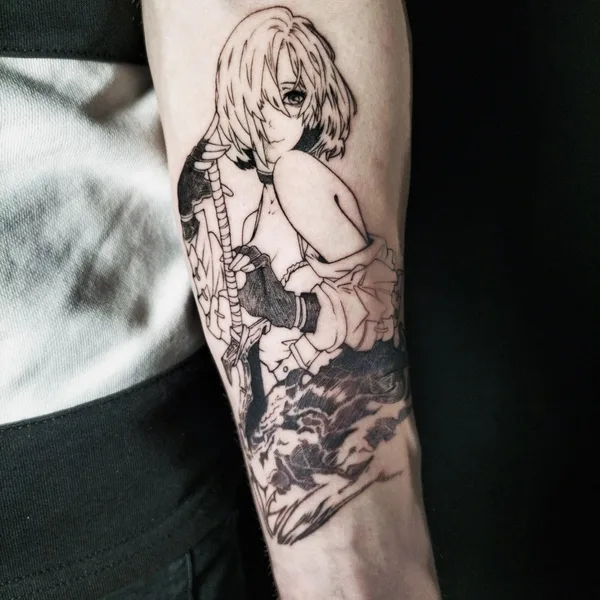 Anime tattoo by Ирина Пихта in Тамбов