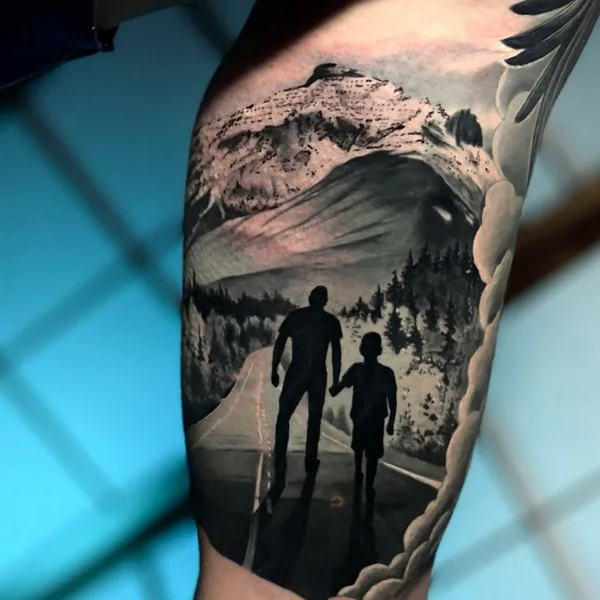 Lettering tattoo by Леон, студия L-Tattoo in Могилев