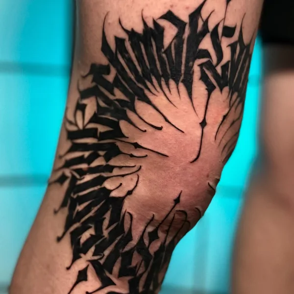 Lettering tattoo by Леон, студия L-Tattoo in Могилев