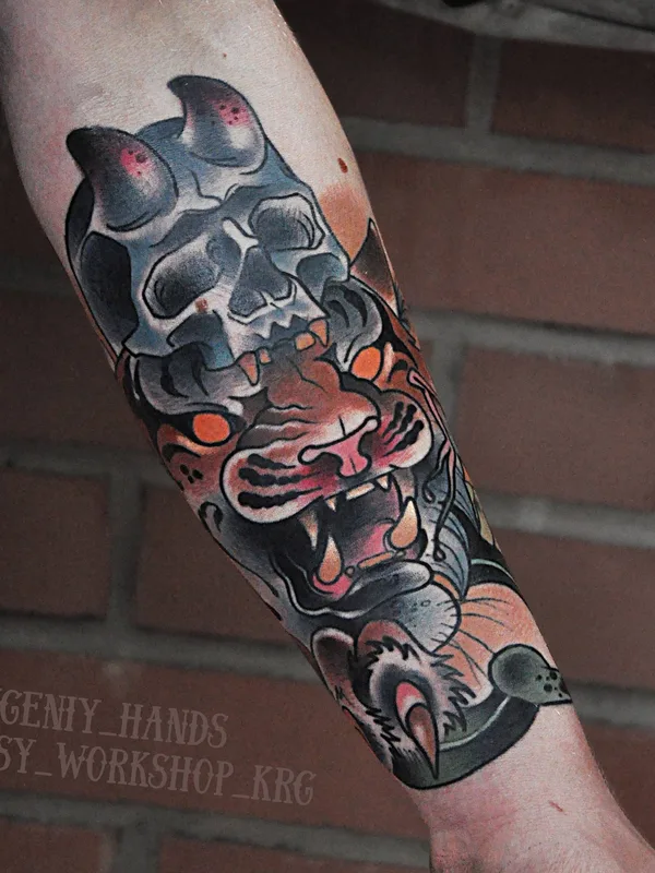 color neo traditional 타투 부위 forearm #34296 | 타투이스트 Женя Легкие Руки