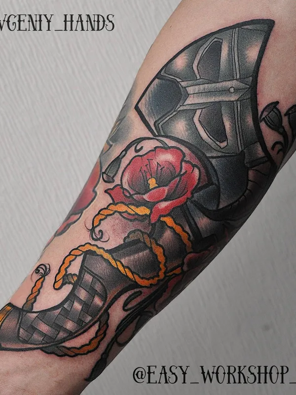 color neo traditional 타투 부위 forearm #34295 | 타투이스트 Женя Легкие Руки