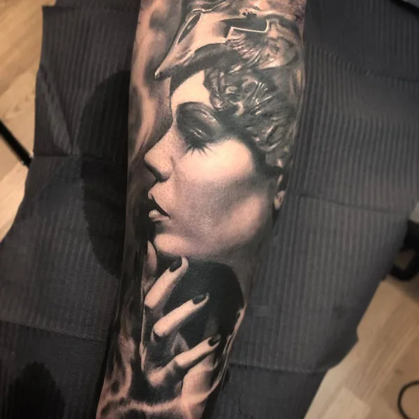 Author's Style tattoo by Ezequiel Samuraii in Barcelona