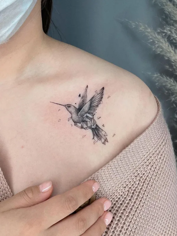 female black and grey geometric tattoo on shoulder #49777 | Tattoo Artist Илья Поволоцкий