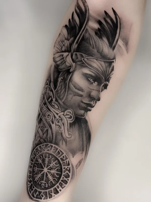 female black and grey black and grey tattoo on forearm #49794 | Tattoo Artist Лизавета Черникова