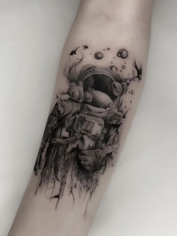 black and grey black and grey tattoo on forearm #49788 | Tattoo Artist Лизавета Черникова