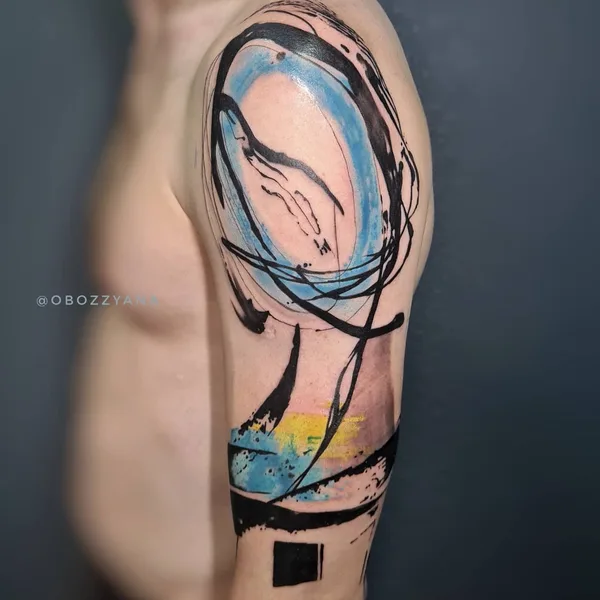 Graphic tattoo by Яна Выкинь in Екатеринбург