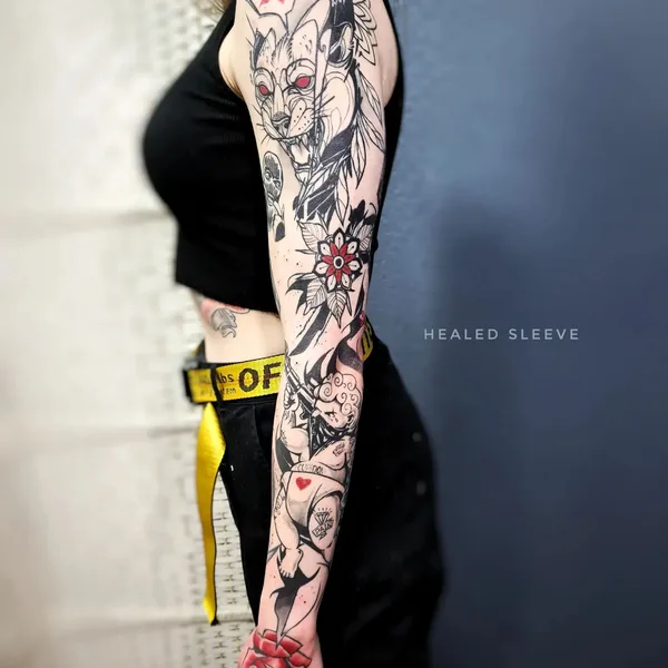 Graphic tattoo by Яна Выкинь in Екатеринбург