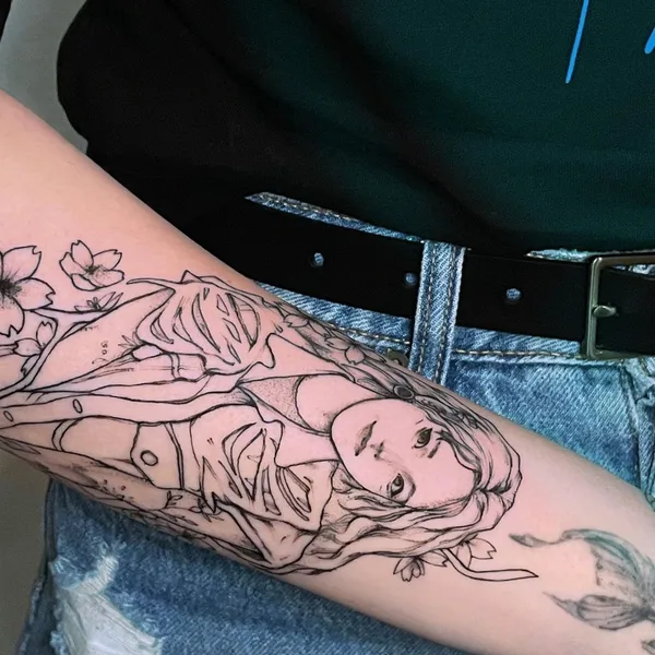 Anime tattoo by Анна Славная in Воронеж
