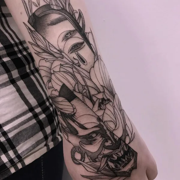 Graphic tattoo by Татьяна Карпенко in Воронеж