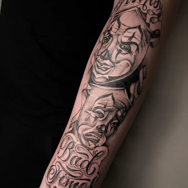 Graphic tattoo by Татьяна Карпенко in Воронеж