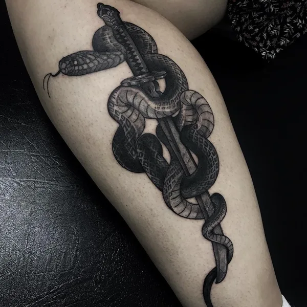 Graphic tattoo by Татьяна Карпенко in Воронеж