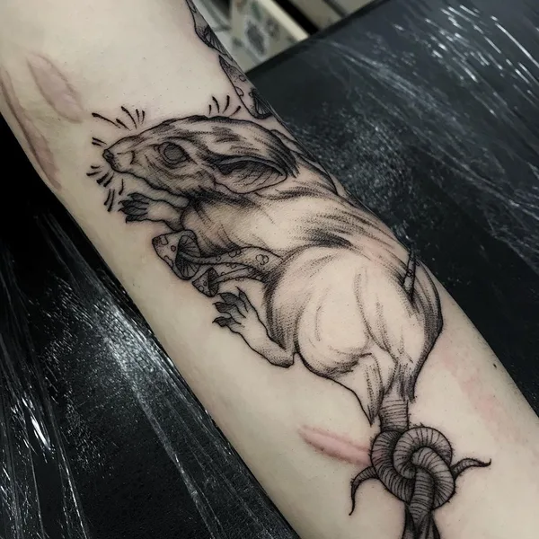 Graphic tattoo by Татьяна Карпенко in Воронеж