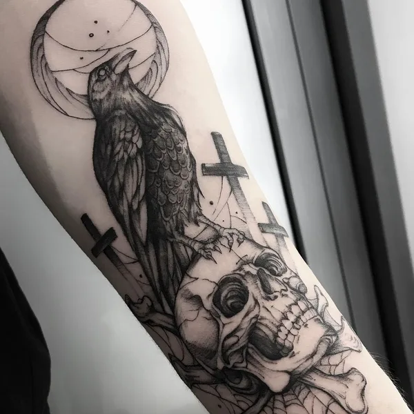 Graphic tattoo by Татьяна Карпенко in Воронеж