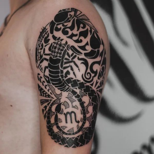 Graphic tattoo by Слёзы Мамки in Воронеж