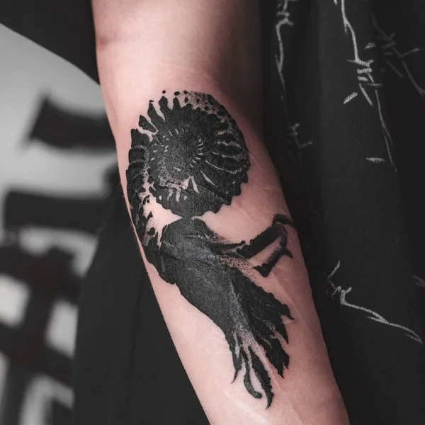 Graphic tattoo by Слёзы Мамки in Воронеж