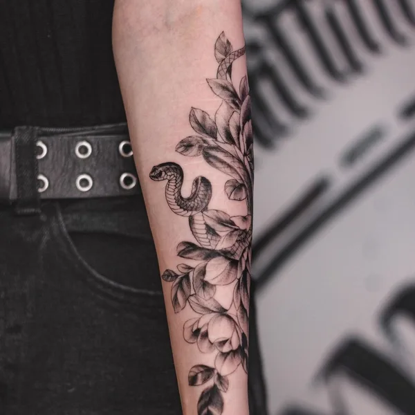 Graphic tattoo by Слёзы Мамки in Воронеж