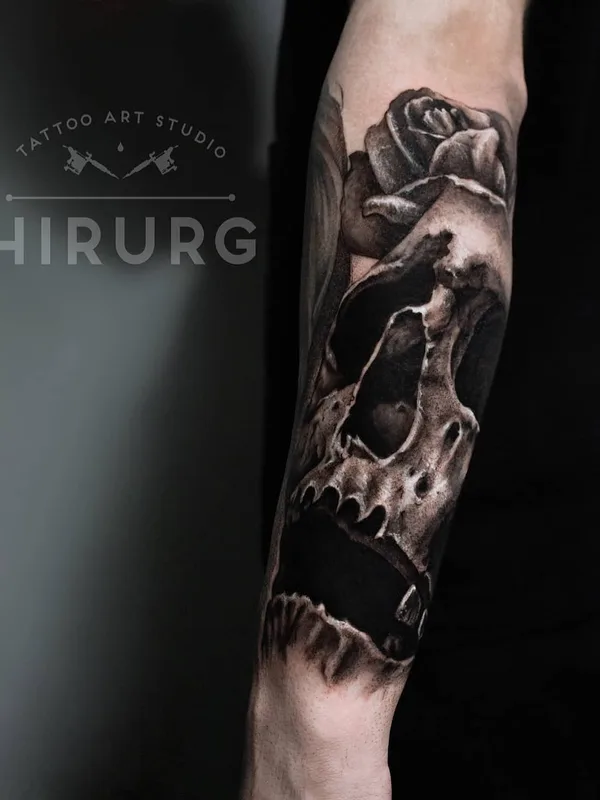black and grey realism Tatuaggio su forearm #49989 | Tatuatore Вероника Филюшова