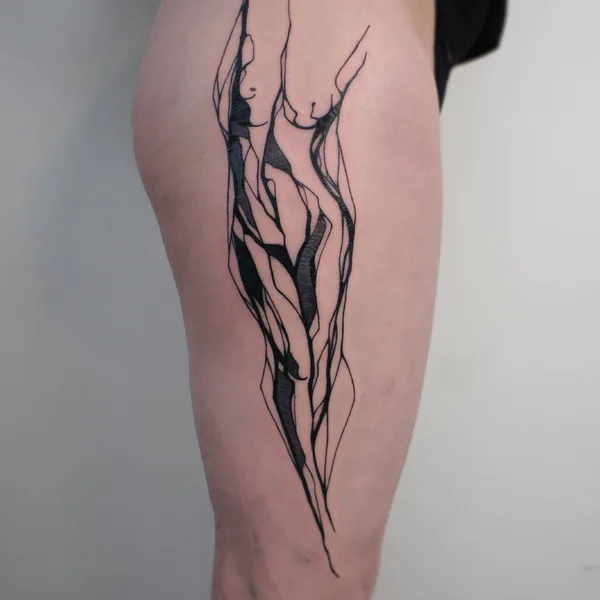Abstract tattoo by Sanne Vaghi in Berlin
