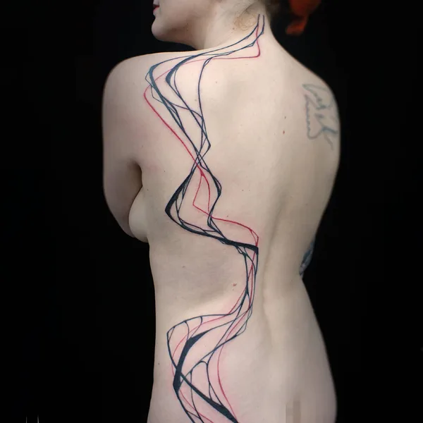 Abstract tattoo by Sanne Vaghi in Berlin