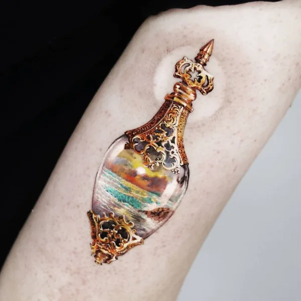 Minimalism tattoo by Tattooist Ziho
