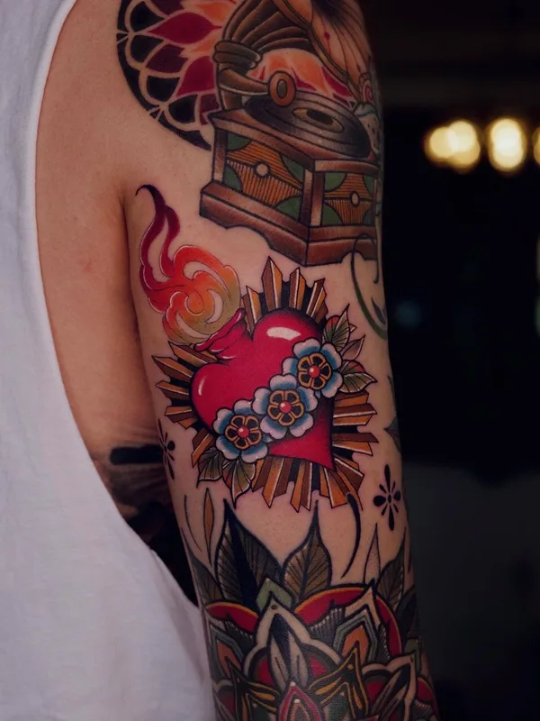 color neo traditional tattoo on forearm #41114 | Tattoo Artist MICO