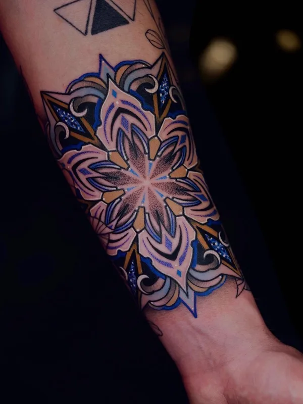 color ornamental tattoo on forearm #41107 | Tattoo Artist MICO