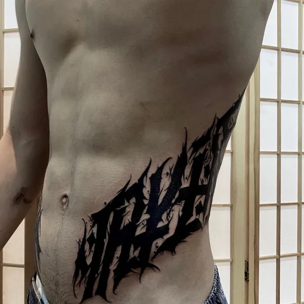 Lettering tattoo by ink_ddd