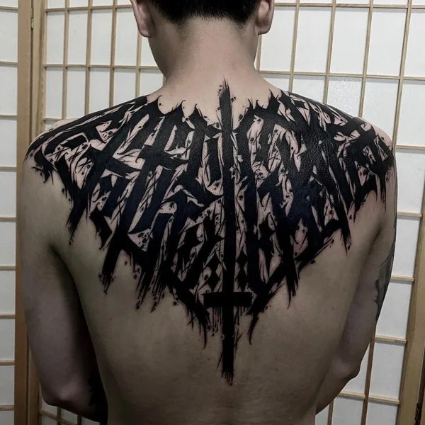 Lettering tattoo by ink_ddd