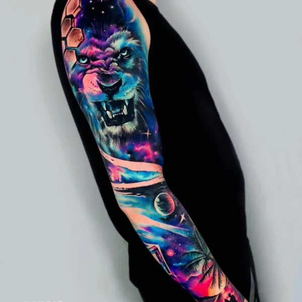 Abstract tattoo by John D’Addario INKPORT PEOPLE in Miami