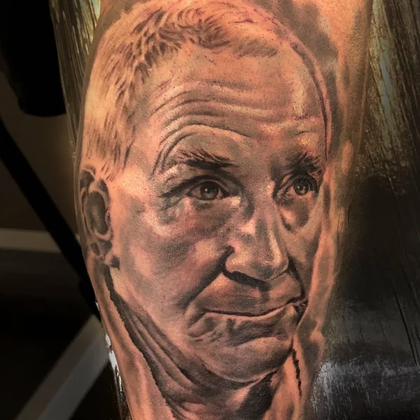Black & Grey tattoo by Del May
