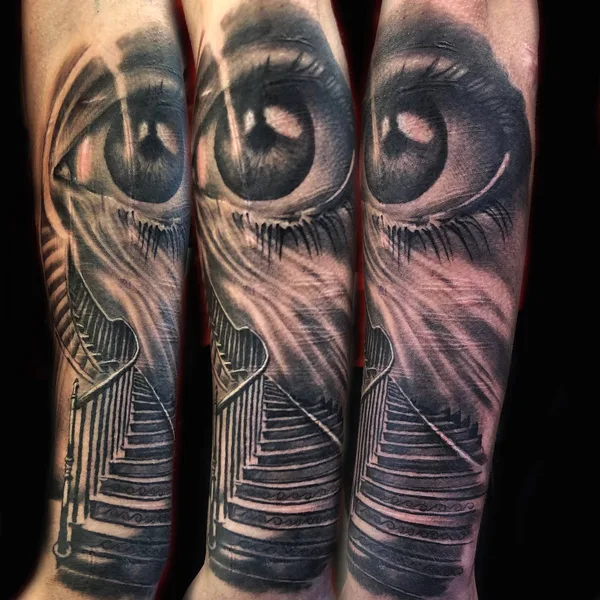 Black & Grey tattoo by Del May