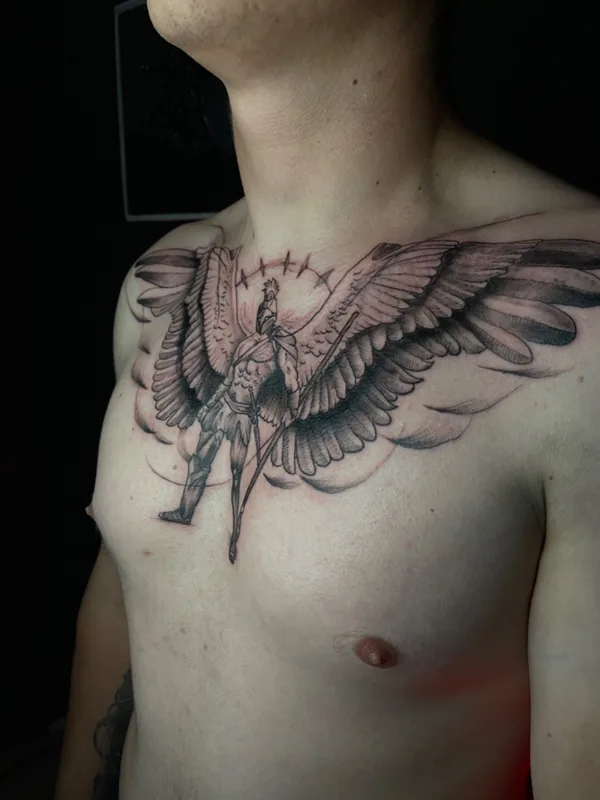 male black and grey black and grey tatuaje en chest #73247 | Tatuador Иван Фурман