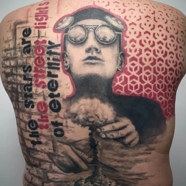 Trash Polka tattoo by Олег Иферов in Moscow