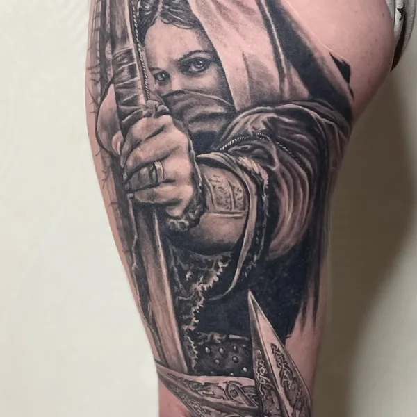Trash Polka tattoo by Олег Иферов in Moscow
