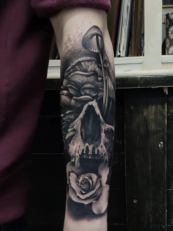 black and grey black and grey tattoo on forearm #33635 | Tattoo Artist Роман Трофимов