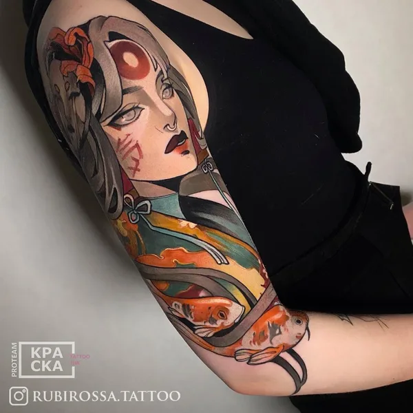 Neo Traditional tattoo by Анна Кот in Saint Petersburg