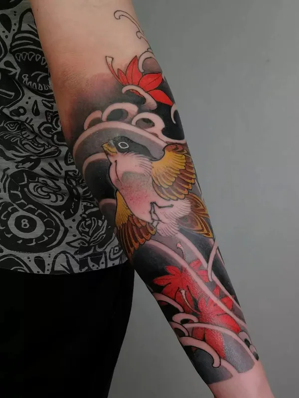 color japanese Tatuagem em forearm #43904 | Tatuador Денис Фетисов