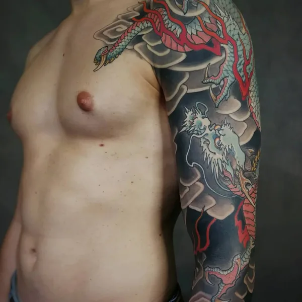 Oriental tattoo by Денис Фетисов in Saint Petersburg