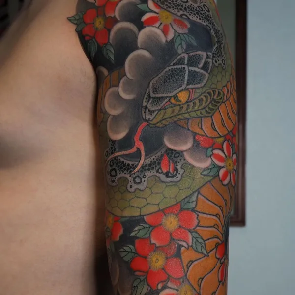 Oriental tattoo by Денис Фетисов in Saint Petersburg