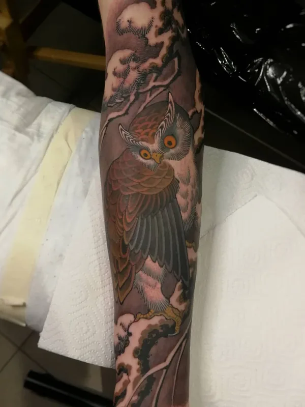color japanese Tatuagem em forearm #43893 | Tatuador Денис Фетисов