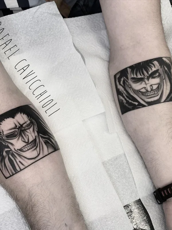 black and grey anime 타투 부위 forearm #43928 | 타투이스트 Rafael Cavicchioli