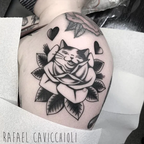 Traditional tattoo by Rafael Cavicchioli in Cardiff